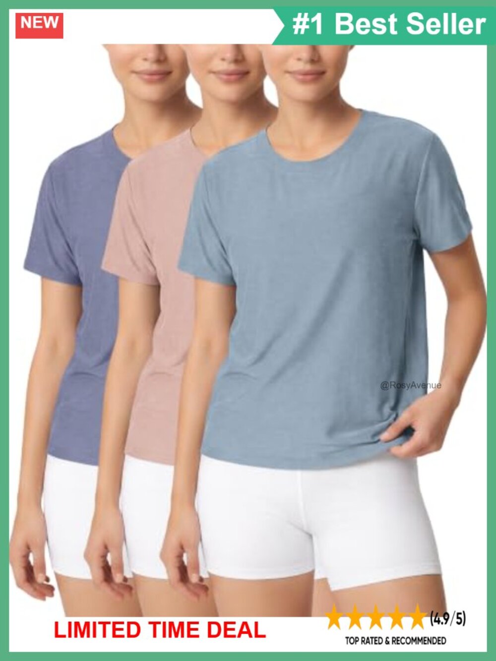 Women's Performance Crew Neck Short Sleeve Tee Relaxed Fit Moisture Wicking